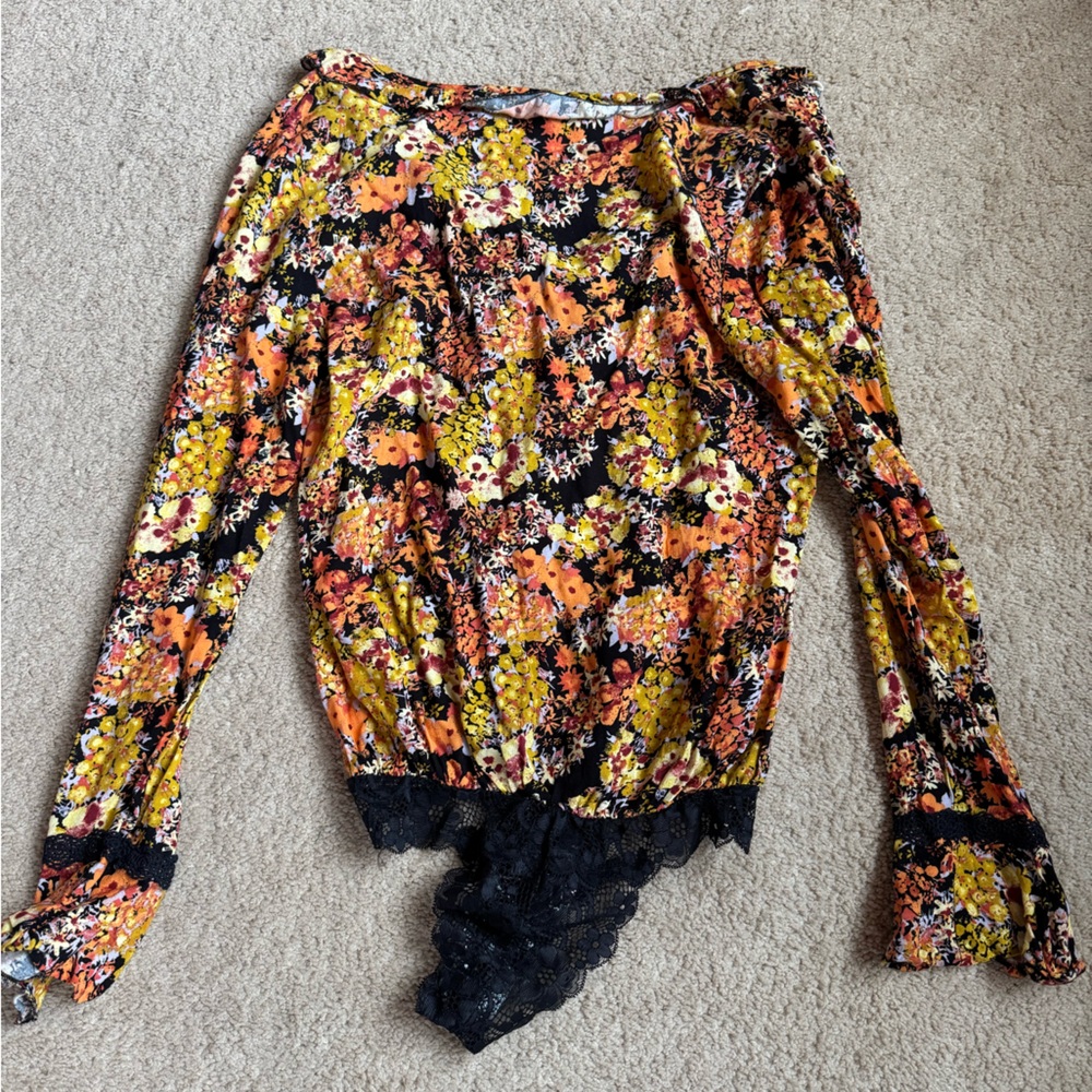 Free People Floral Bodysuit - NWT!